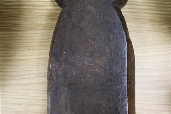 A 17th century oak mermaid pilaster